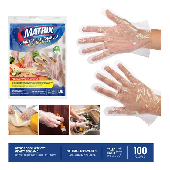 Guantes Desechables X 100pzs Matrix