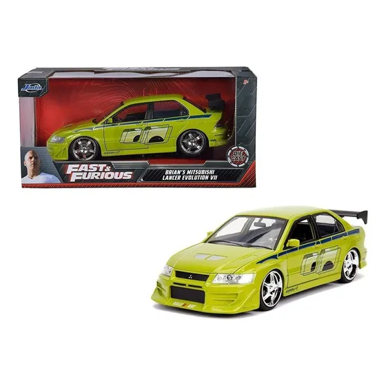 Auto Escala Mitsubishi Lancer Evo 7 Fast & Furious Jada 1:24