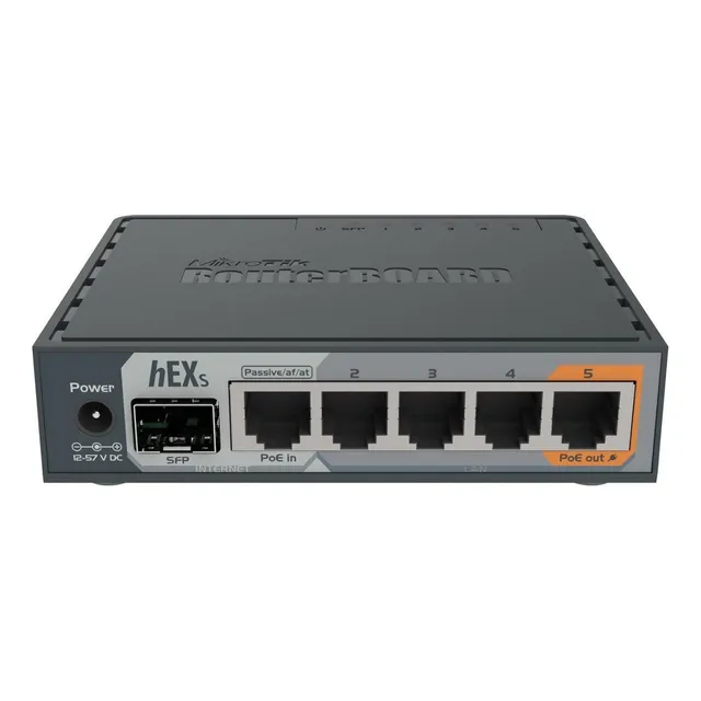 Router MikroTik RouterBOARD hEX S RB760iGS gris 100V/240V
