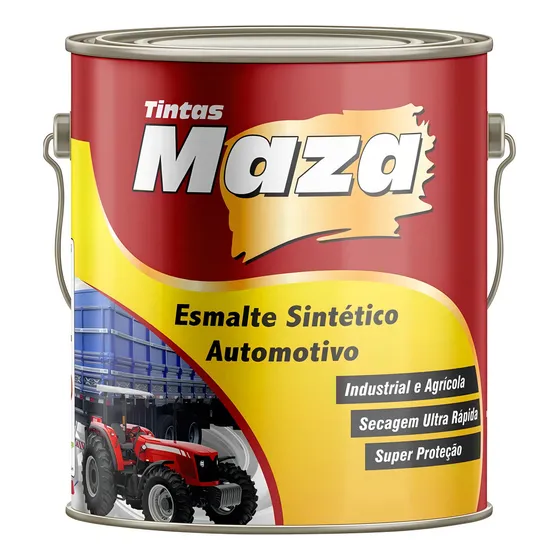 Tintas Maza esmalte industrial brilhante 3.6L diversas cores cor amarelo segurança M5Y8/12