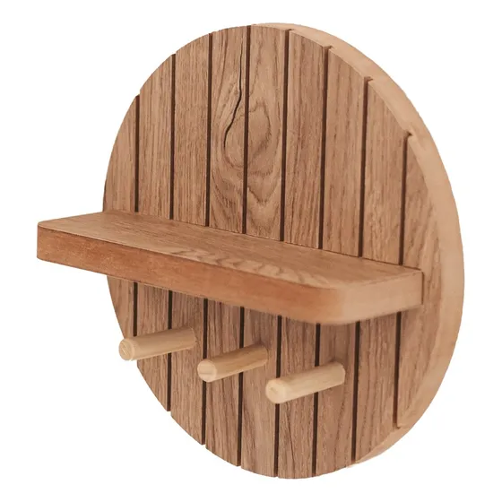 Recibidor Perchero Con Estante Madera Pared- Tokio 24cm #2