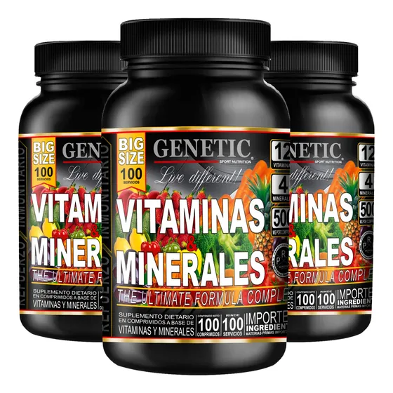 300serv Vitaminas Minerales Salud Defensas Bienestar Genetic