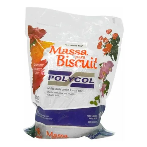 Massa De Biscuit Branca 1kg Polycol *uso Profissional