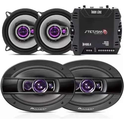 Parlantes Pioneer 6x9 + Pioneer 5 Pulgadas + Stetsom 400x4