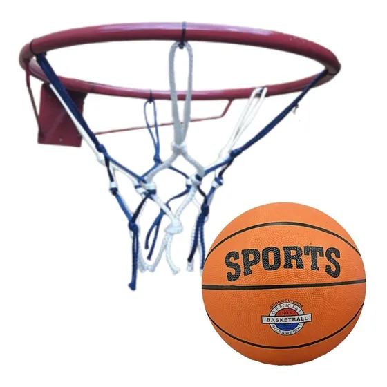 Aro Basquet N°5 Caño Hueco + Pelota Sports Goma Niños