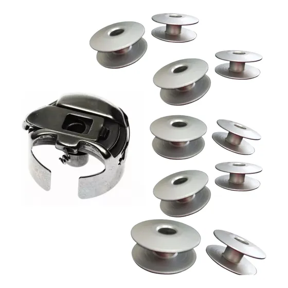 Pack Bobina Bordadora Industrial + 10 Carretes Aluminio