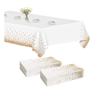 6 Piezas De Plástico Desechables Impermeables, Manteles 6 Piezas De Plástico Desechables Impermeables, Manteles