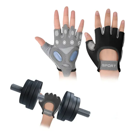 Guantes Entrenamiento Gym Pesas Alta Calidad Anti-esguince Color Negro talla M