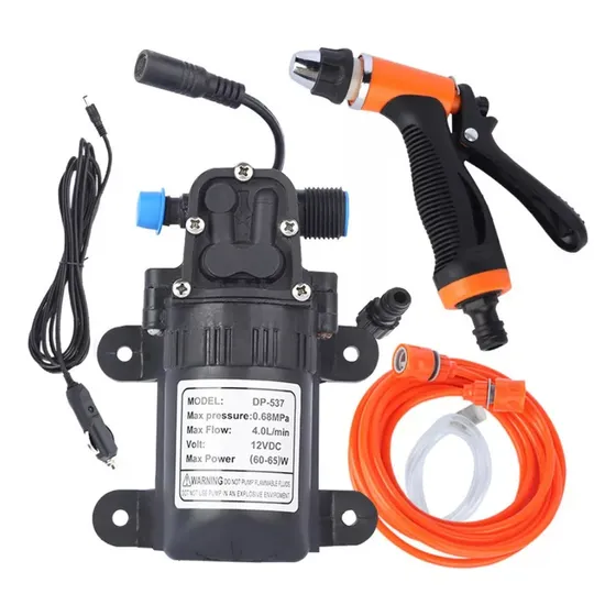 Kit De Lavadora De Alta Pressão 12v Para Lavagem De Carros