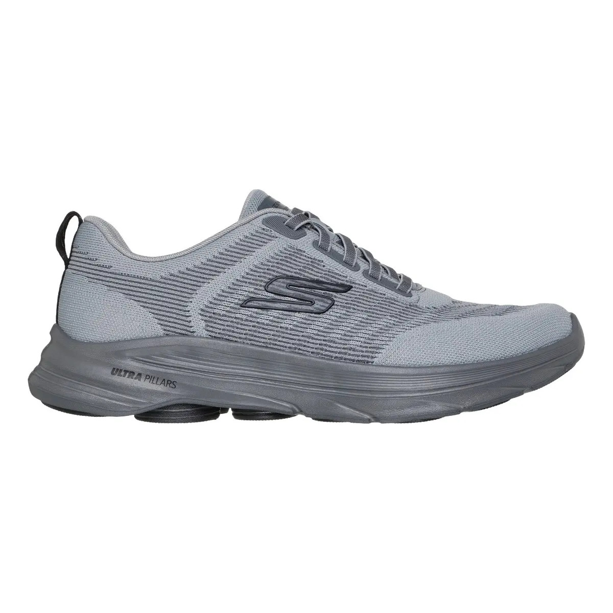 Tênis De Caminhada Masculino Go Walk 8 Day Skechers Cinza Escuro / Amarelo Liso 38 Br