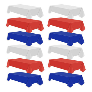 12 Pcs Meleachs De Plástico, Rectángulo Desechable Rojo Blan 12 Pcs Meleachs De Plástico, Rectángulo Desechable Rojo Blan