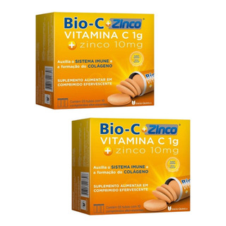 Bio-c + Zinco Laranja Com 2 Caixas De 30 Comprimidos Cada Bio-c + Zinco Laranja Com 2 Caixas De 30 Comprimidos Cada