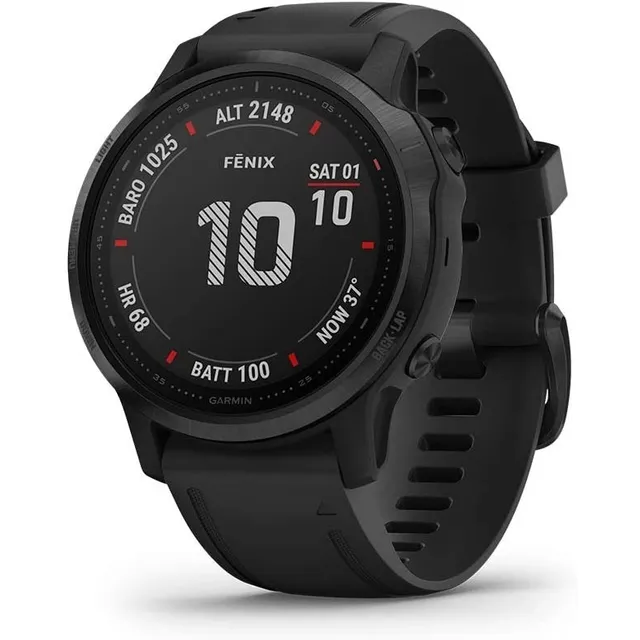 Garmin Fenix 6s Pro Correa Silicona Negro 42mm Reloj