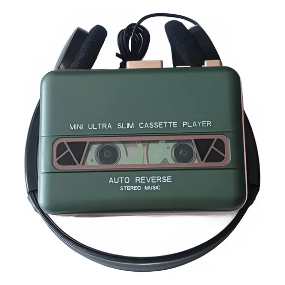 Cassete Player Estilo Walkman C/ Headphone Anos 80 / Anos 90