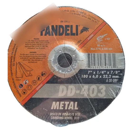 Disco De Desbaste Eco Fandeli 7  Dd-403 (caja 25 Pz)