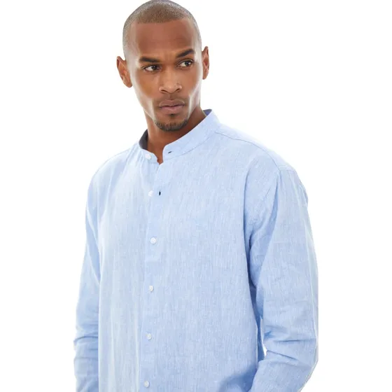 Camisa Para Hombre De Cuello Mao Marbella De Airborn