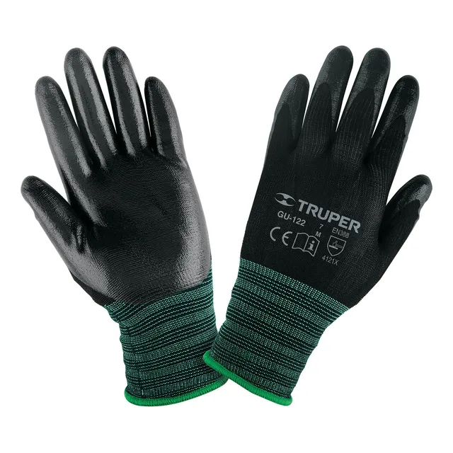 Guantes De Nylon Recubiertos De Nitrilo Talla M Truper 13294