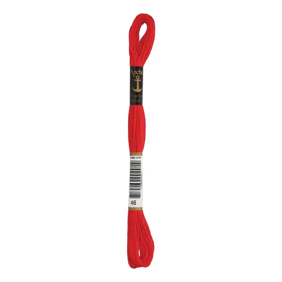 Anchor Hilo Para Bordar Seis 8,75 Yarda Color Rojo