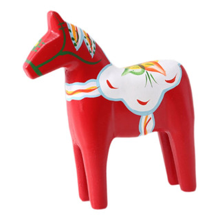 Estatua De Caballo De Madera Tallada Rojo Estatua De Caballo De Madera Tallada Rojo