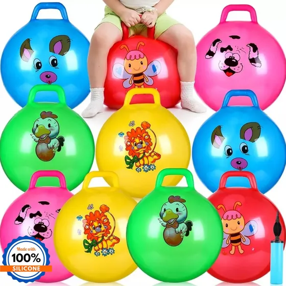 Pelota Saltarina Brinca Brinca De Goma De Niños 50cm + Bomba