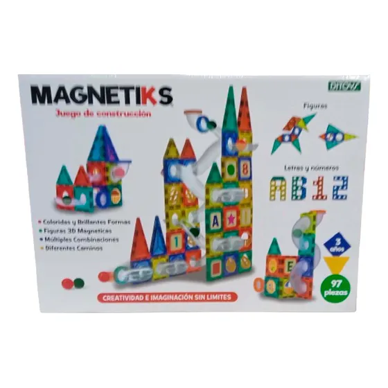 Magnetiks Juego De Construccion Didactico 97 Pza 3 D  Ditoys