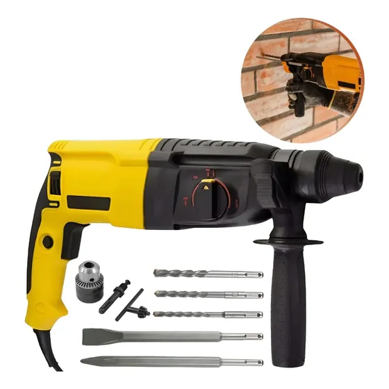 Martelete Rotativo Furadeira 960w Rompedor Com Maleta 12 Pçs