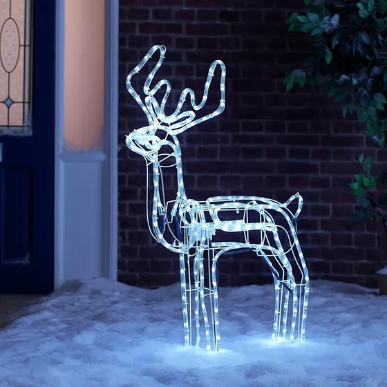 Armação Rena Grande Macho C/ Movimento Quente Ou Frio Natal