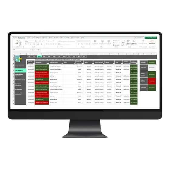 Controle De Entradas E Sáidas - Fluxo De Caixa E Dre Excel