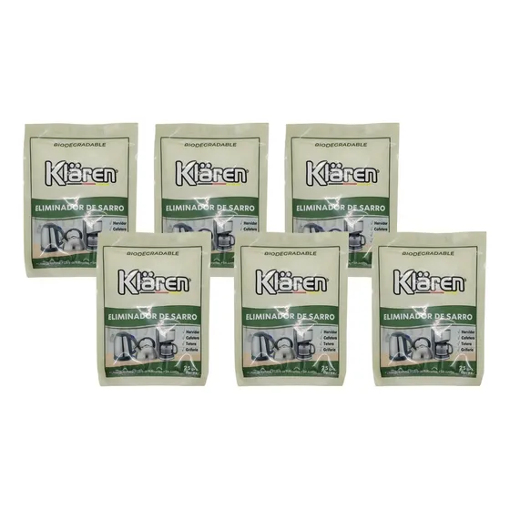 Pack X6 Eliminador De Sarro Klären 25g