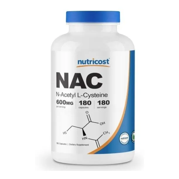 Original Nutricost Nac (n-acetyl L-cysteine) 600mg, 180 Cap
