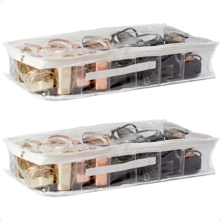 Kit 2 Colmeias Organizadoras Fechada Sapato Tampa 60x34x12