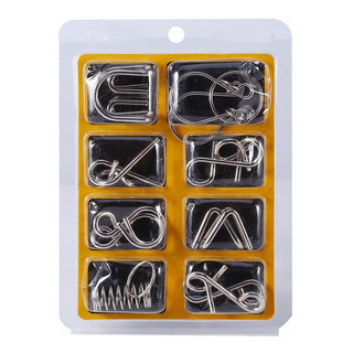 8pcs Metal Brain Teaser Iq Puzzles Juego Para Adultos Niños 8pcs Metal Brain Teaser Iq Puzzles Juego Para Adultos Niños