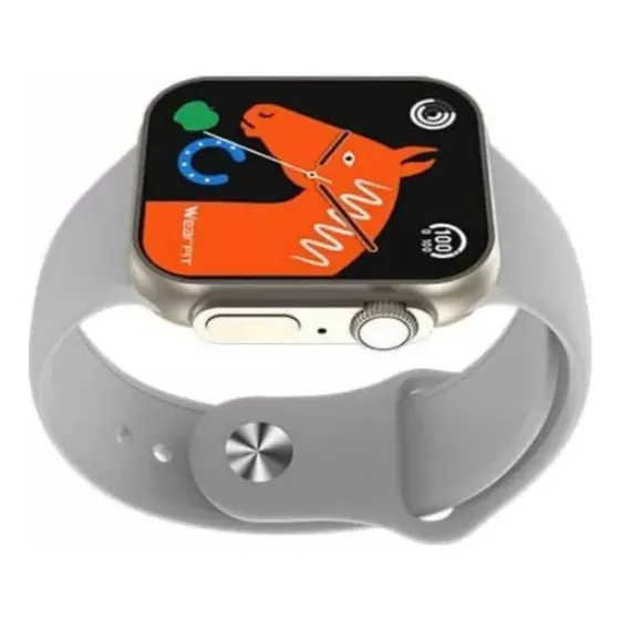 Relógio Smartwatch 45mm Com 02 Pulseiras Nfc Hw8 Ultra Novo