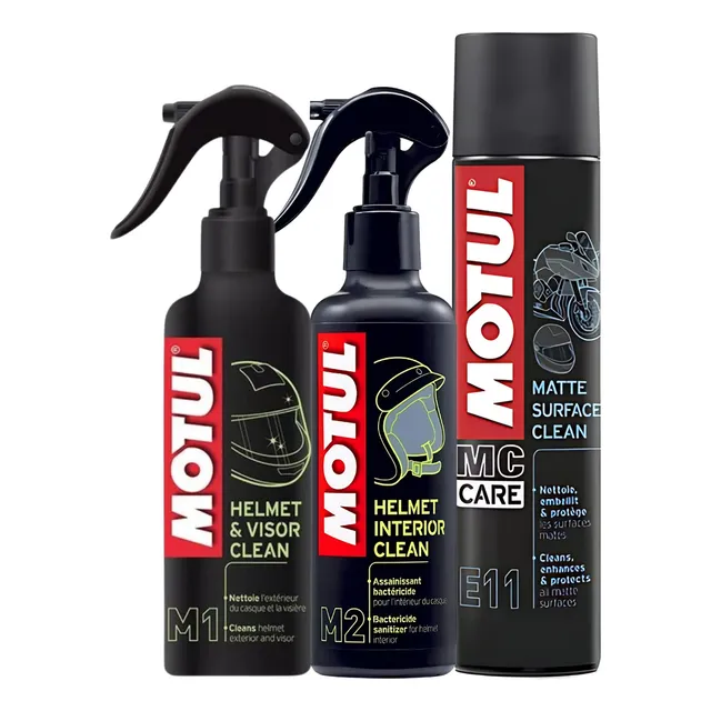 Lavado Seco Casco Motul M2 Y Limpiador Visor M1 Y Motul E11