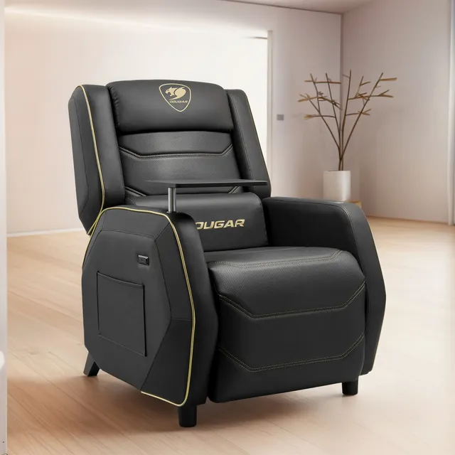 Sofa Gamer Cougar Ranger Pro Royal Color Dorado Material del tapizado Cuero de PVC transpirable de alta calidad