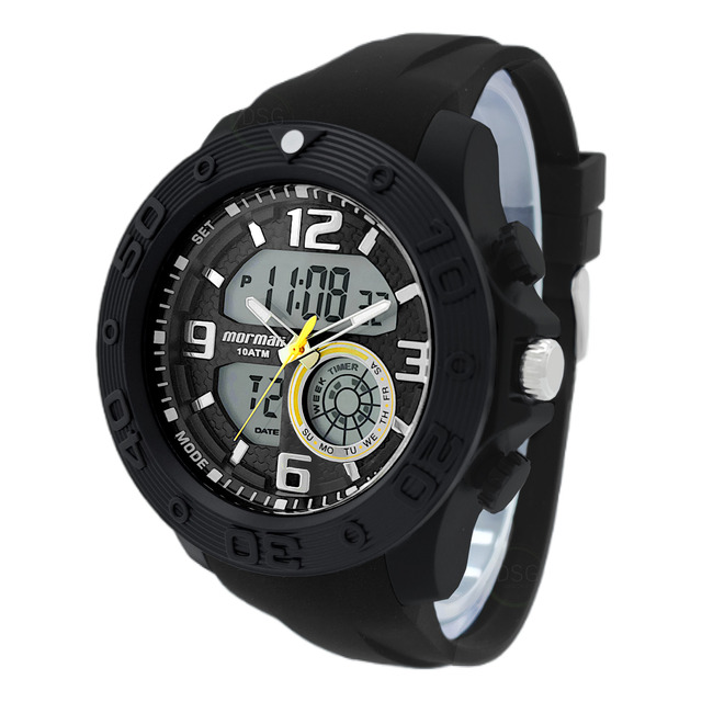 Relógio Masculino Pulso Anadigi Esportivo Mormaii Original Relógio Masculino Pulso Anadigi Esportivo Mormaii Original