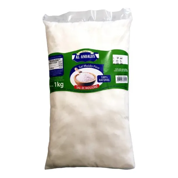 Kit 3x: Sal Marinho De Mossoró Sem Iodo Al Andaluz 1kg