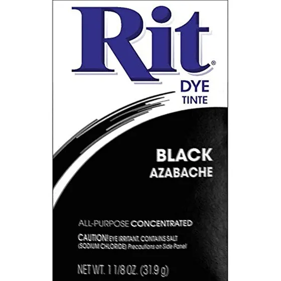Colorante En Polvo Rit Dye, 1-1 / 8 Oz, Negro, Paquete De 3