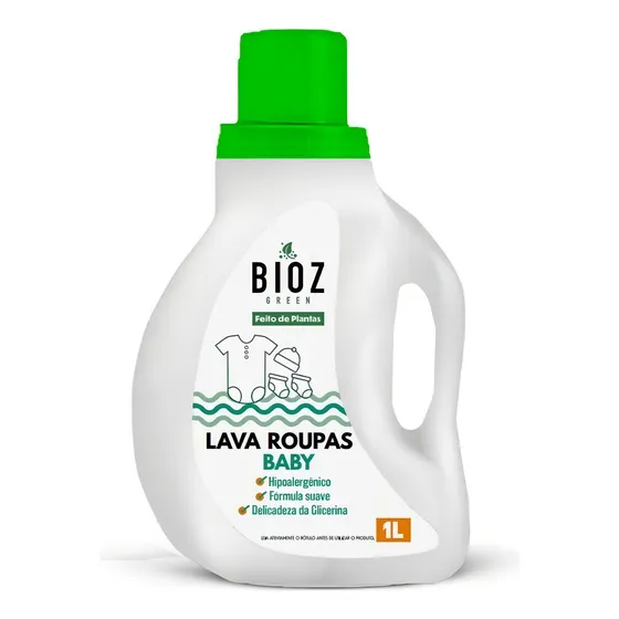 Detergente Lava Roupas Natural Baby Bioz Puro Vegano 1litro