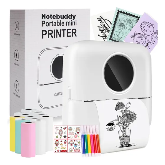 Mini Impresora Térmica Portátil Bluetooth 14 Roll 200 Dpi