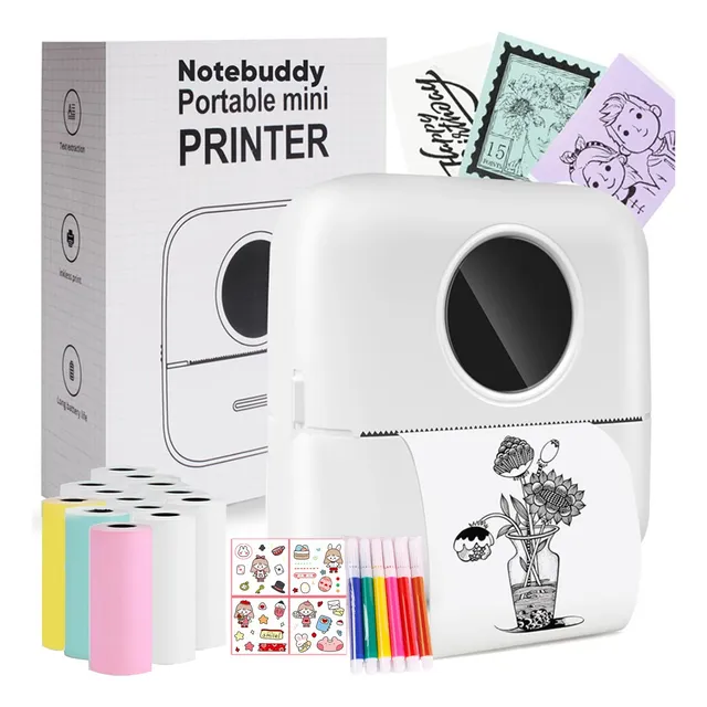 Mini Impresora Térmica Portátil Bluetooth 14 Roll 200 Dpi