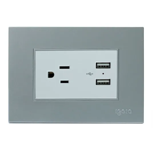Tomacorriente Igoto Con 2 Puertos Usb