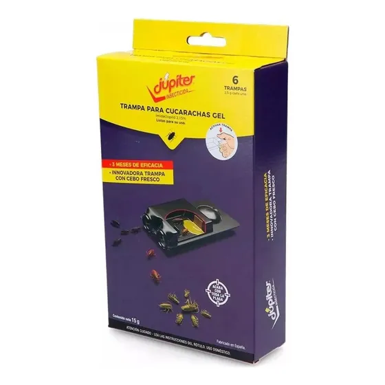 Cucarachicida Casita Trampa Gel 15g X 6 Unidades Jupiter
