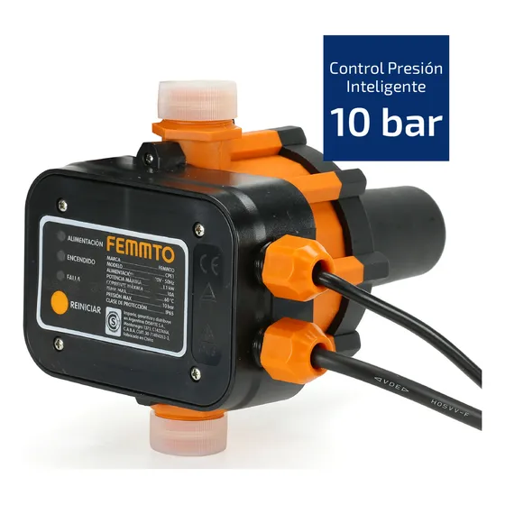 Control De Presión Para Bombas Elevadora Inteligente Automático, Para Complementar Con Bomba De Agua Centrifuga Periférica