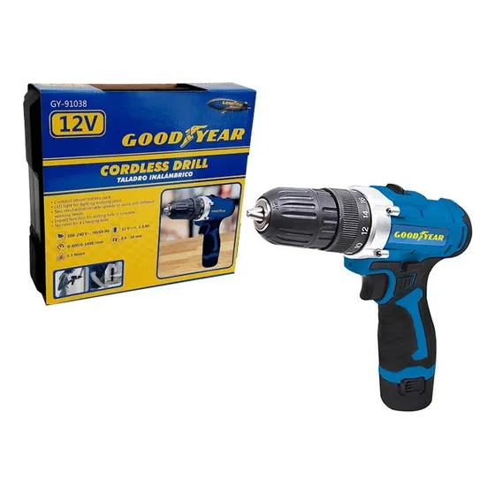 Taladro Inalambrico 12v Mandril 8-10mm Goodyear