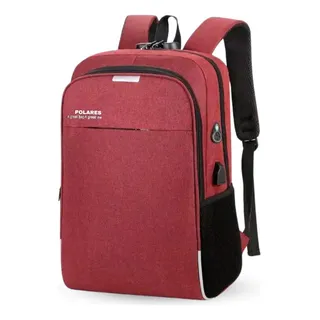 Mochila Anti Furto Polares Notebook SaĂda Cabo Aux Usb E Fone Ouvido Cor Vermelho Mochila Anti Furto Polares Notebook SaĂda Cabo Aux Usb E Fone Ouvido Cor Vermelho