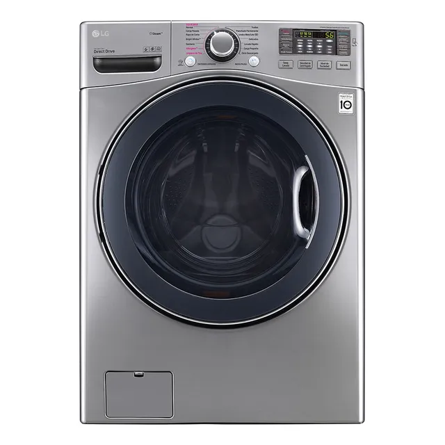 Lavasecarropas automático LG TWINWash inverter hasta 20kg 220V color plateado