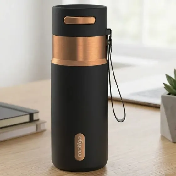 Contigo Vaso Termico Autoseal 473ml Negro y Dorado