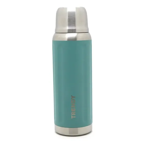 Termo Trendy Acero Inoxidable Rosca Burlete Moda 500ml Color Celeste