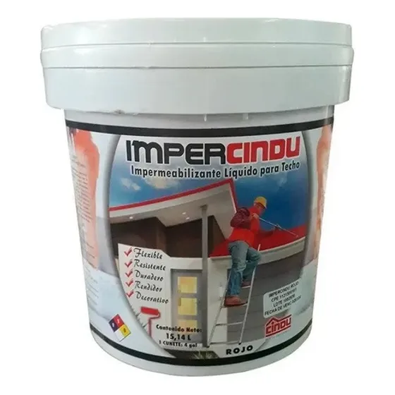 Manto Liquido Pintura Elastomerica Verde Cuñete 4 Gal Cindu